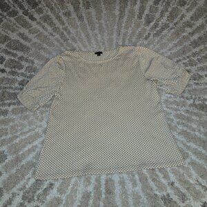 AnneTaylor Factory Gingham Short Sleeve Size L